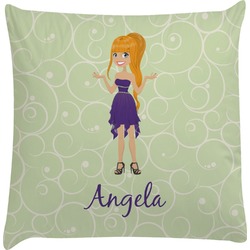 Custom Character (Woman) Decorative Pillow Case (Personalized)