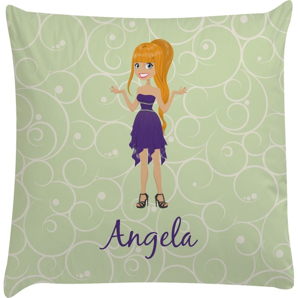 Custom Custom Character (Woman) Decorative Pillow Case (Personalized)