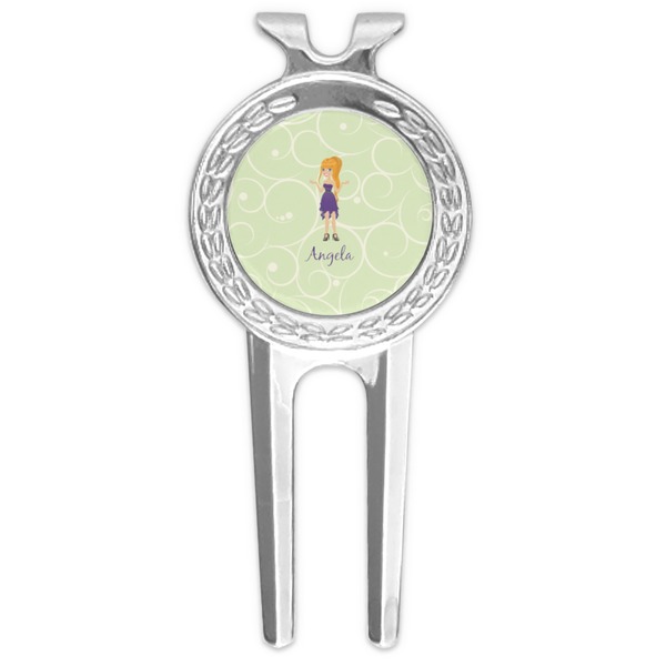 Custom Custom Character (Woman) Golf Divot Tool & Ball Marker (Personalized)