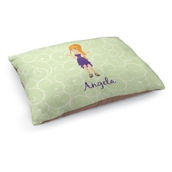 Custom Character (Woman) Dog Bed - Medium w/ Name or Text