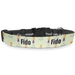 Custom Character (Woman) Deluxe Dog Collar - Medium (11.5" to 17.5") (Personalized)
