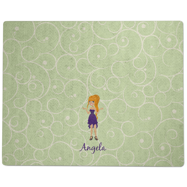 Custom Character (Woman) Dog Food Mat - Large without Bowls