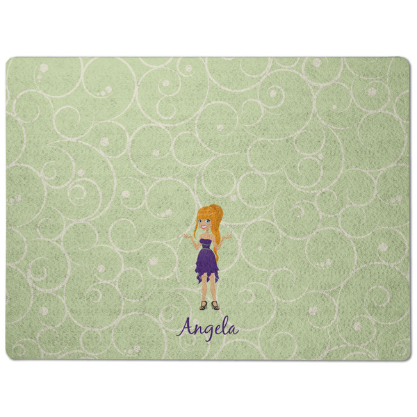 Custom Character (Woman) Dog Food Mat - Medium without bowls