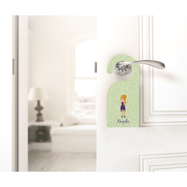 Custom Character (Woman) Door Hanger - LIFESTYLE