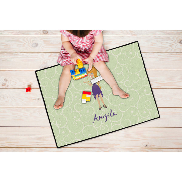 Custom Character (Woman) Door Mats - LIFESTYLE kid
