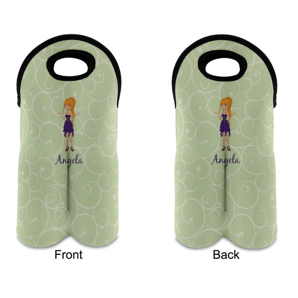Custom Character (Woman) Double Wine Tote - APPROVAL (new)
