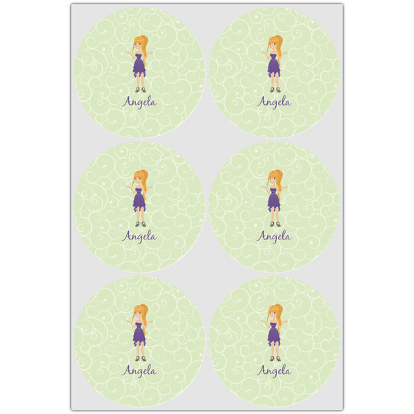 Custom Character (Woman) Drink Topper - Large - Set of 6