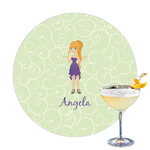 Custom Character (Woman) Printed Drink Topper (Personalized)