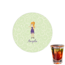 Custom Character (Woman) Printed Drink Topper - 1.5" (Personalized)