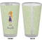 Custom Character (Woman) Pint Glass - Full Color - Front & Back Views