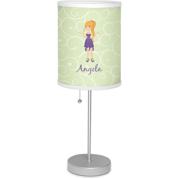 Custom Custom Character (Woman) Lamp with Drum Shade (Personalized)