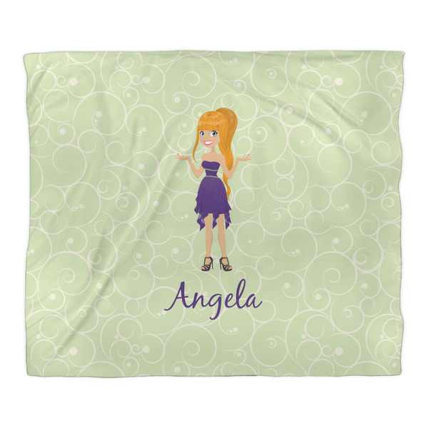 Custom Character (Woman) Duvet Cover - King - Front