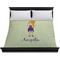 Custom Character (Woman) Duvet Cover - King - On Bed - No Prop