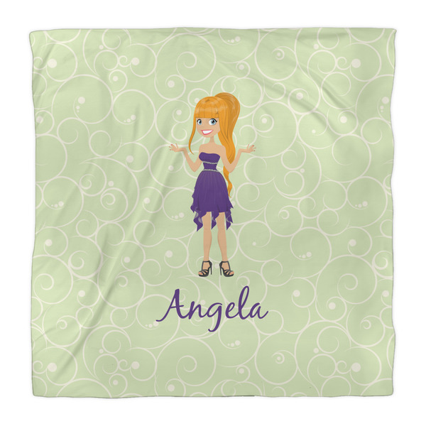 Custom Character (Woman) Duvet Cover - Queen - Front