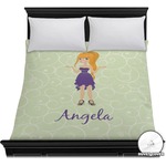 Custom Character (Woman) Duvet Cover - Full / Queen (Personalized)