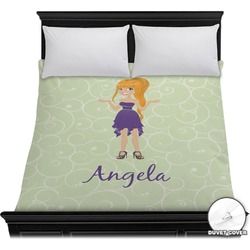 Custom Character (Woman) Duvet Cover - Full / Queen (Personalized)