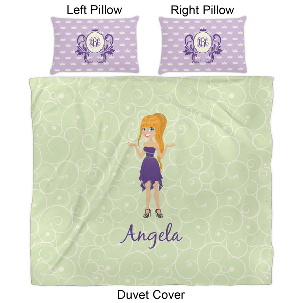 Custom Character (Woman) Duvet Cover Set - King - Approval