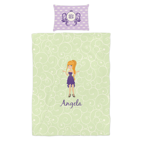 Custom Character (Woman) Duvet Cover Set - Twin - Alt Approval