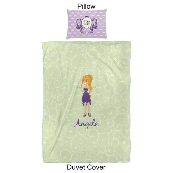 Custom Character (Woman) Duvet Cover Set - Twin XL - Approval