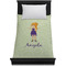 Custom Character (Woman) Duvet Cover - Twin XL - On Bed - No Prop