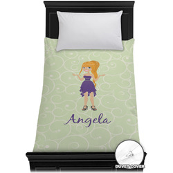 Custom Character (Woman) Duvet Cover - Twin XL (Personalized)