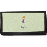 Custom Character (Woman) Canvas Checkbook Cover (Personalized)