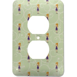 Custom Character (Woman) Electric Outlet Plate (Personalized)