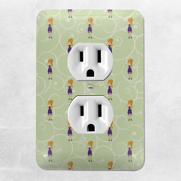 Custom Character (Woman) Electric Outlet Plate - LIFESTYLE