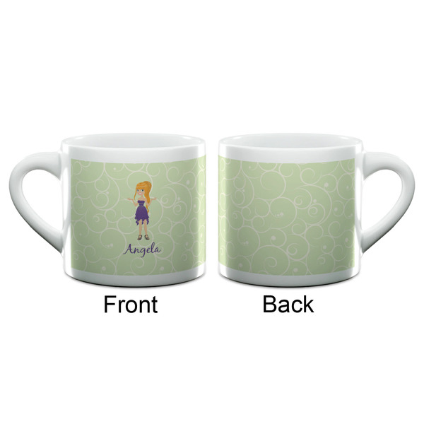 Custom Character (Woman) Espresso Cup - 6oz (Double Shot) (APPROVAL)