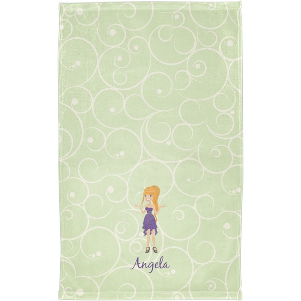 Custom Character (Woman) Finger Tip Towel - Full View