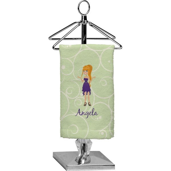 Custom Custom Character (Woman) Finger Tip Towel - Full Print (Personalized)