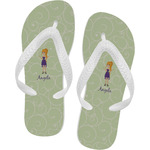 Custom Character (Woman) Flip Flops - Small (Personalized)