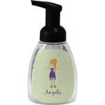 Custom Character (Woman) Foam Soap Bottle - Black (Personalized)