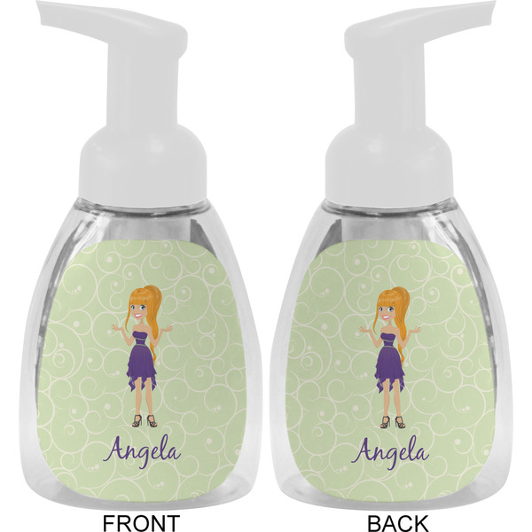 Custom Character (Woman) Foam Soap Bottle Approval - White