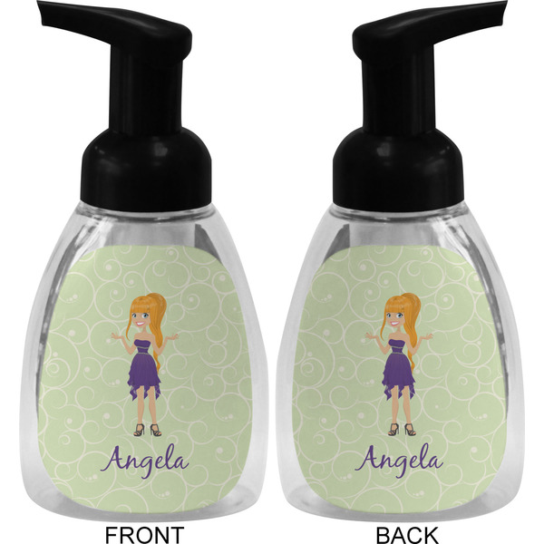Custom Character (Woman) Foam Soap Bottle (Front & Back)