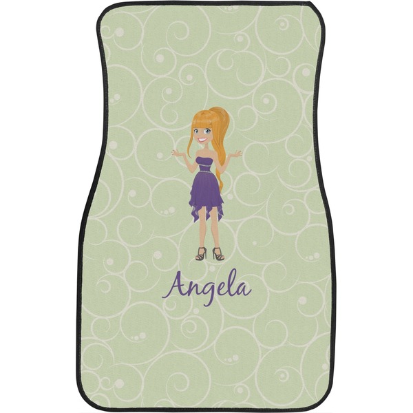 Custom Character (Woman) Front Seat Car Mat