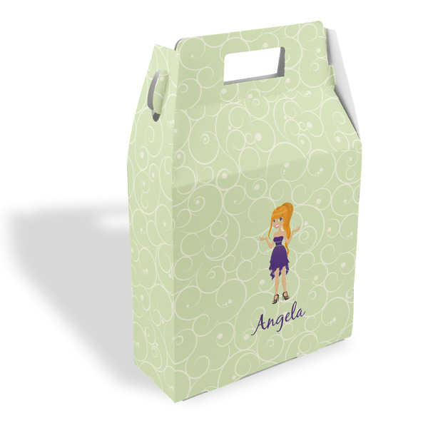 Custom Custom Character (Woman) Gable Favor Box (Personalized)
