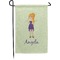 Custom Character (Woman) Small Garden Flag - Double Sided w/ Name or Text