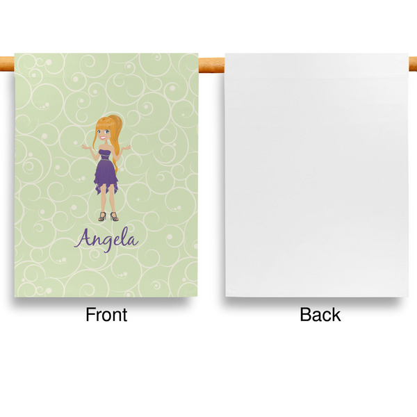 Custom Character (Woman) Garden Flags - Large - Single Sided - APPROVAL