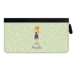 Custom Character (Woman) Genuine Leather Ladies Zippered Wallet (Personalized)