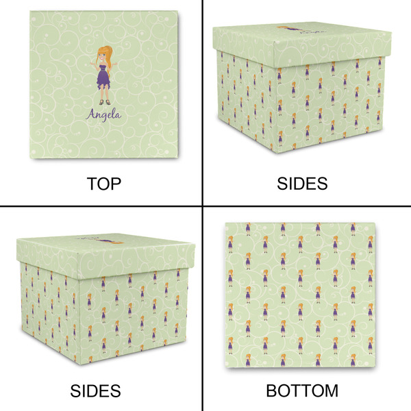 Custom Character (Woman) Gift Boxes with Lid - Canvas Wrapped - X-Large - Approval