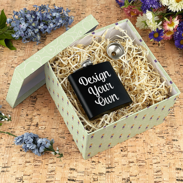 Custom Character (Woman) Gift Boxes with Lid - Canvas Wrapped - X-Large - In Context