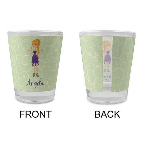 Custom Character (Woman) Glass Shot Glass - Standard - APPROVAL