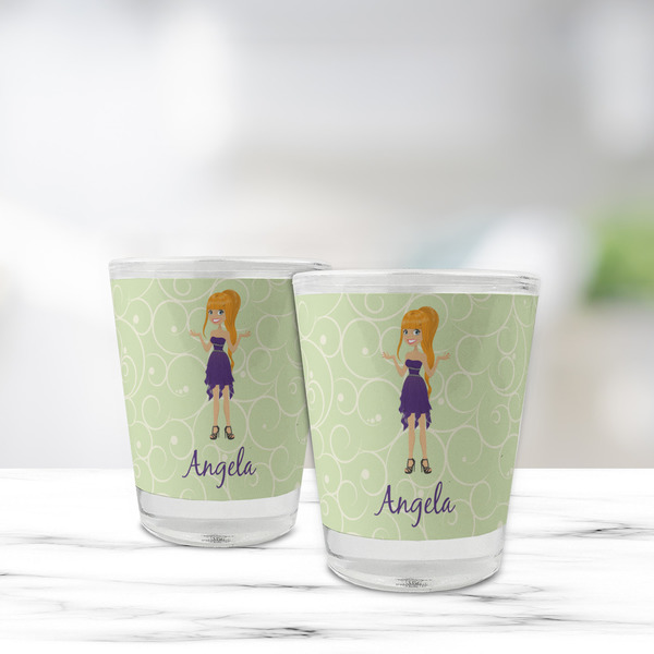 Custom Character (Woman) Glass Shot Glass - Standard - LIFESTYLE