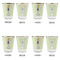 Custom Character (Woman) Glass Shot Glass - with gold rim - Set of 4 - APPROVAL