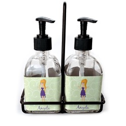 Custom Character (Woman) Glass Soap & Lotion Bottles (Personalized)