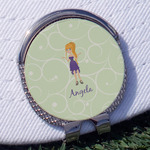 Custom Character (Woman) Golf Ball Marker - Hat Clip
