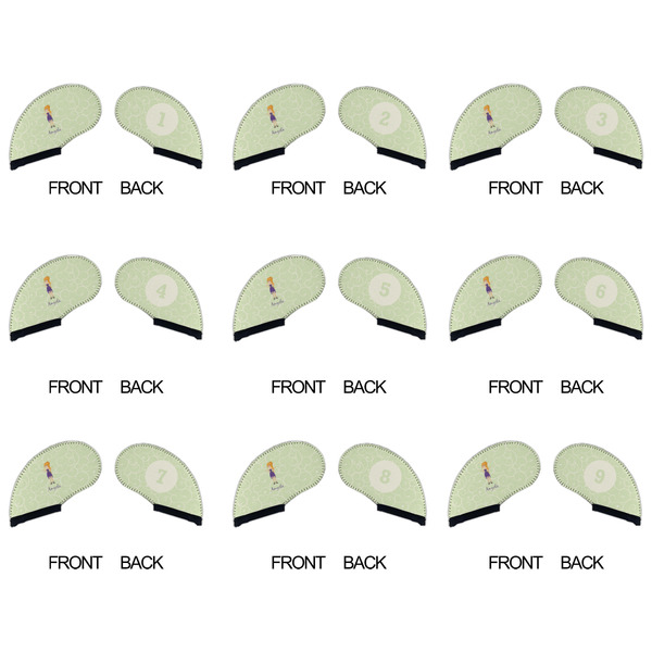 Custom Character (Woman) Golf Club Covers - APPROVAL (set of 9)