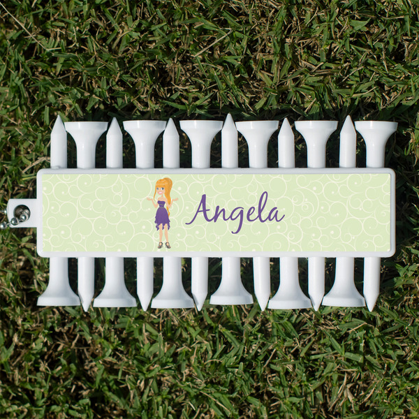 Custom Custom Character (Woman) Golf Tees & Ball Markers Set (Personalized)