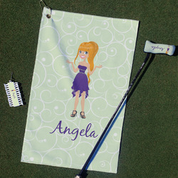 Custom Character (Woman) Golf Towel Gift Set (Personalized)